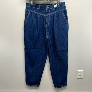 Vintage Sasson High Waisted Yoke Front Dark Wash Denim Jeans Missy Size 16